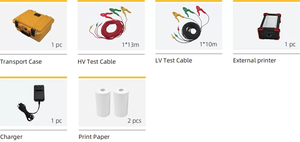 Accessories of HTRT-10 Handheld 3-phase TTR Test Accessories of HTRT-10 Handheld 3-phase TTR Test