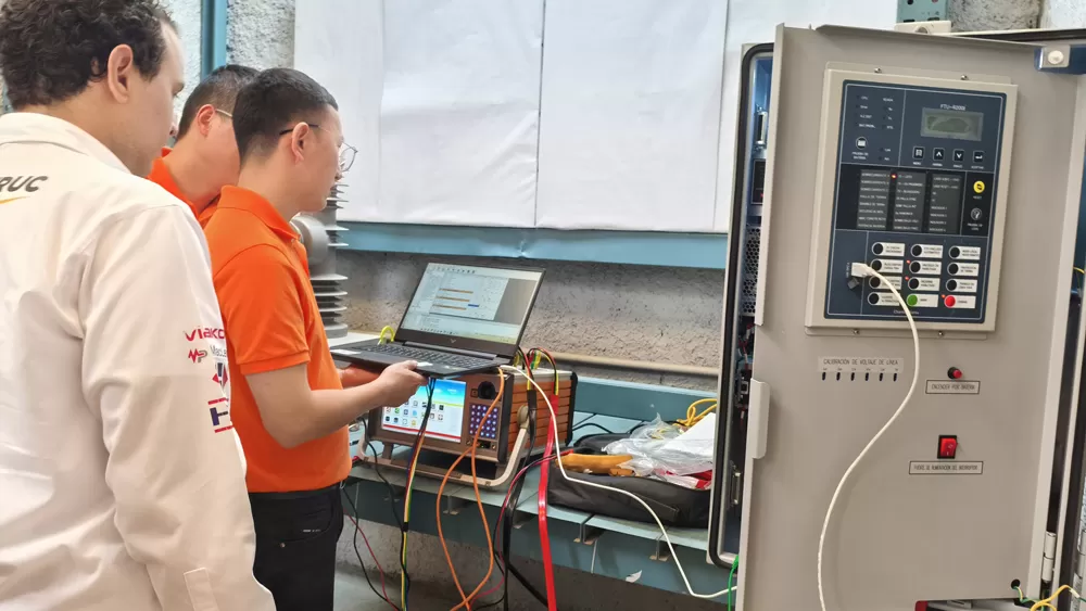 On-site Display of PRE 431 3 Current and 4 Voltage Relay Test System On-site Display of PRE 431 3 Current and 4 Voltage Relay Test System